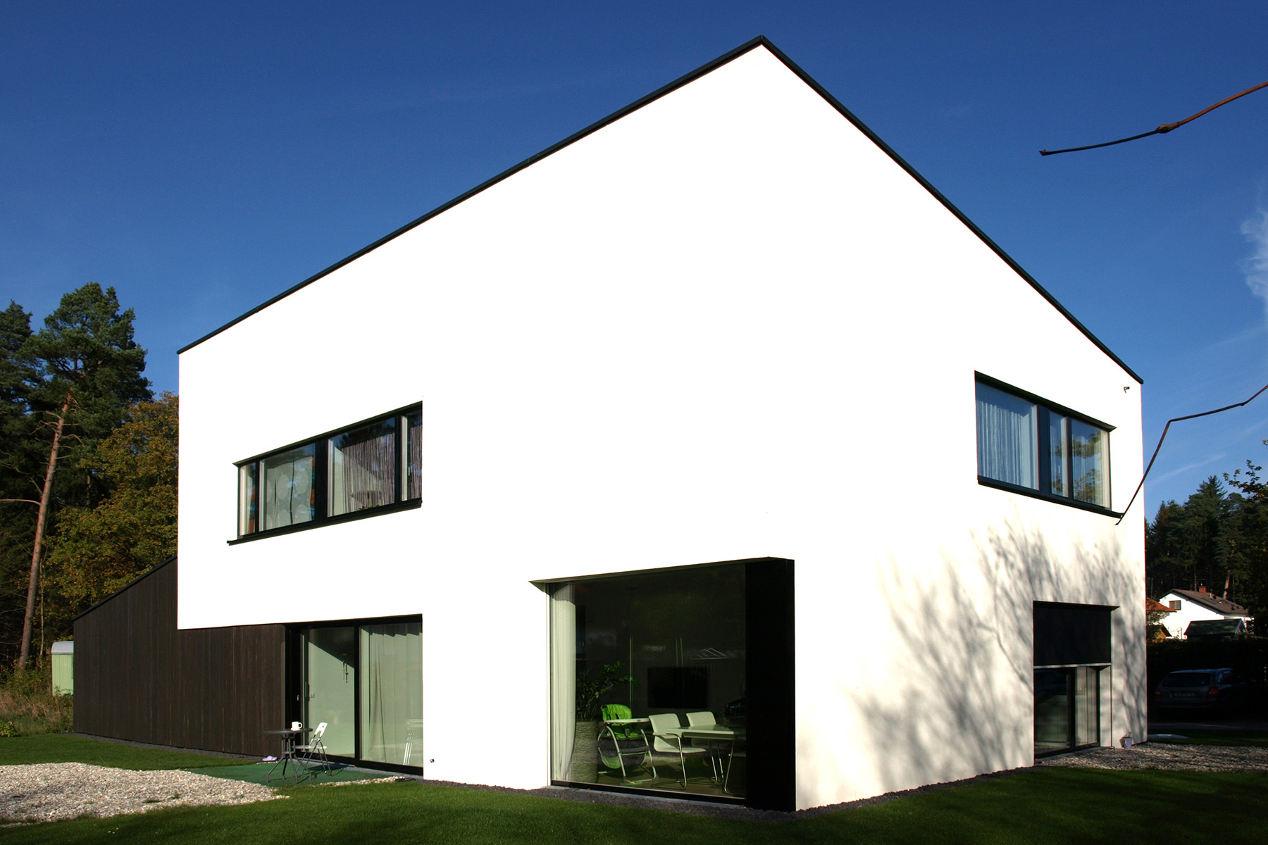 Einfamilienhaus mit Pultdach  muenchenarchitektur